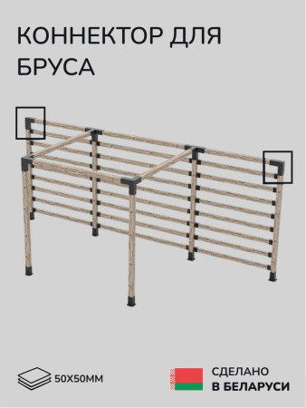 Коннектор для бруса, опора для бруса SCANDINAF DUO 50х50