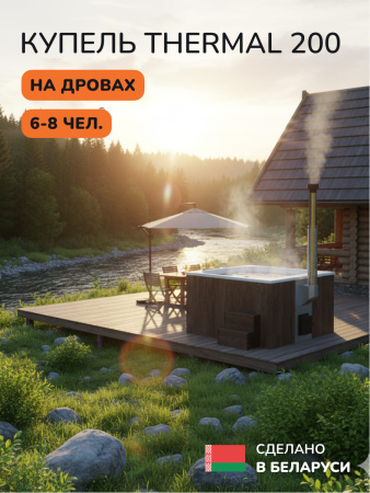 Аренда купели с подогревом на дровах Scandinaf Thermal 200, 6-8 чел.