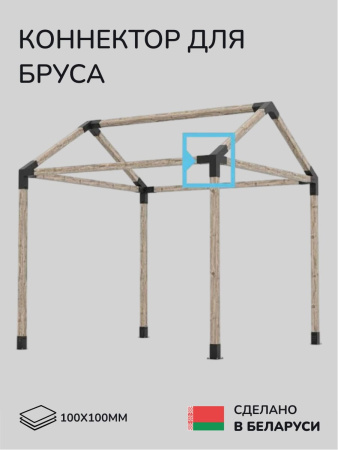 Коннектор для бруса, опора для бруса SCANDINAF QUATRO 30 100х100