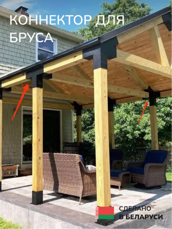Коннектор для бруса, опора для бруса SCANDINAF QUAD 30 100х100