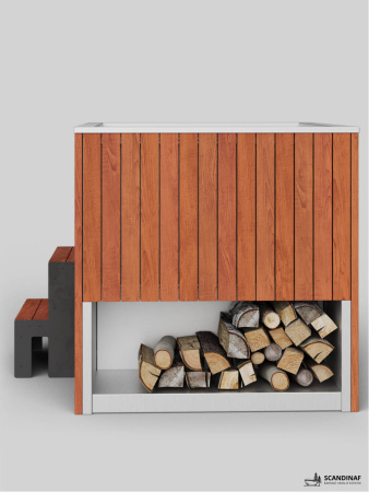 Ледяная купель Scandinaf Arctic 140R, 1-2 чел., AISI 304, красное дерево