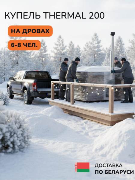Аренда купели с подогревом на дровах Scandinaf Thermal 200, 6-8 чел.